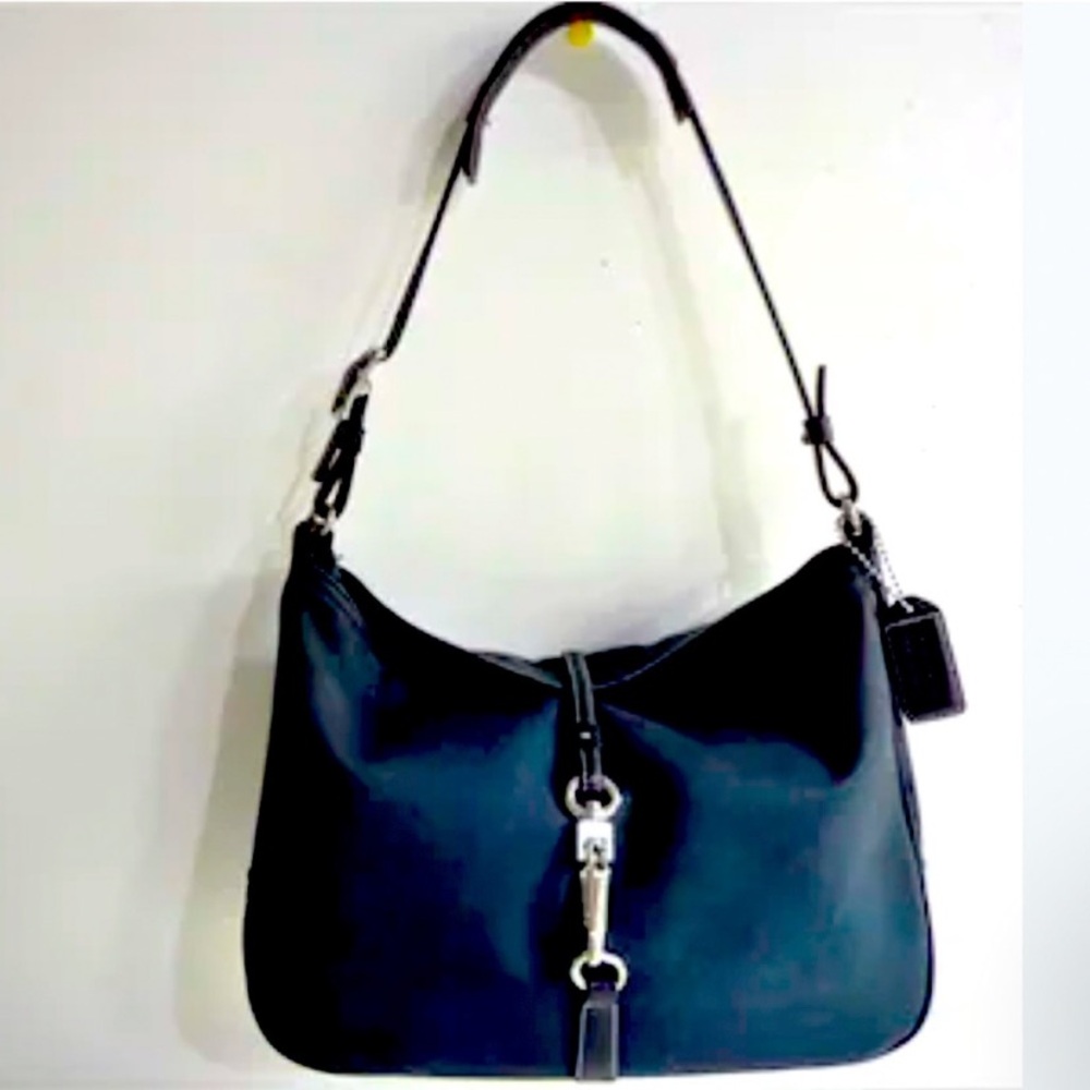 COACH LEATHER TRIMMED SHOULDER BAG - Picture 7 of 8